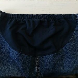 Jean maternity skirt.